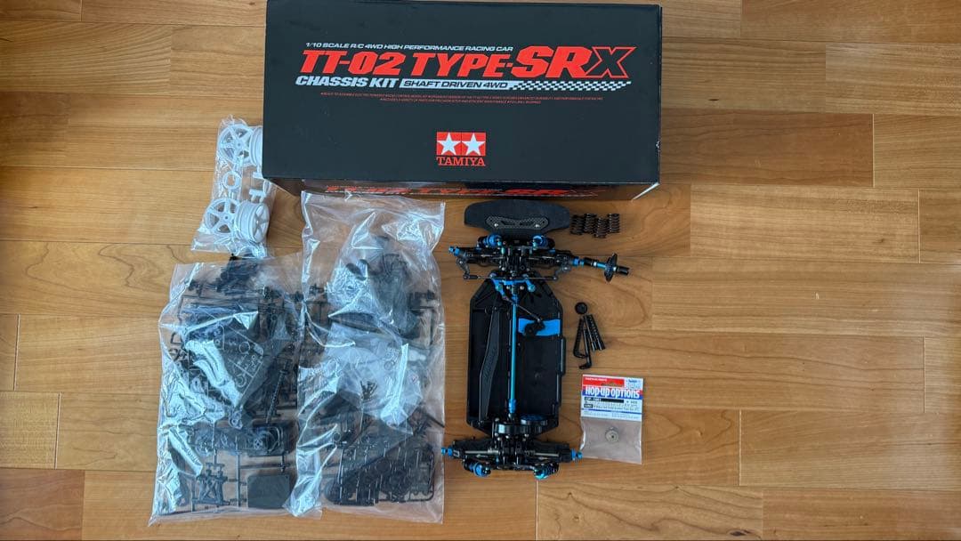 タミヤTT02 SRX メカ無し、オプション、チタンビス tt02srx