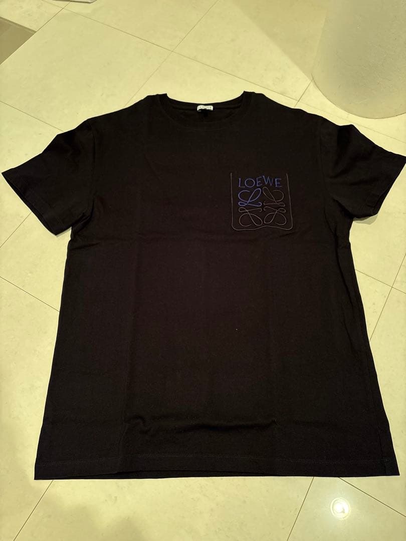 LOEWE 黒 Tシャツ 刺繍ロゴ