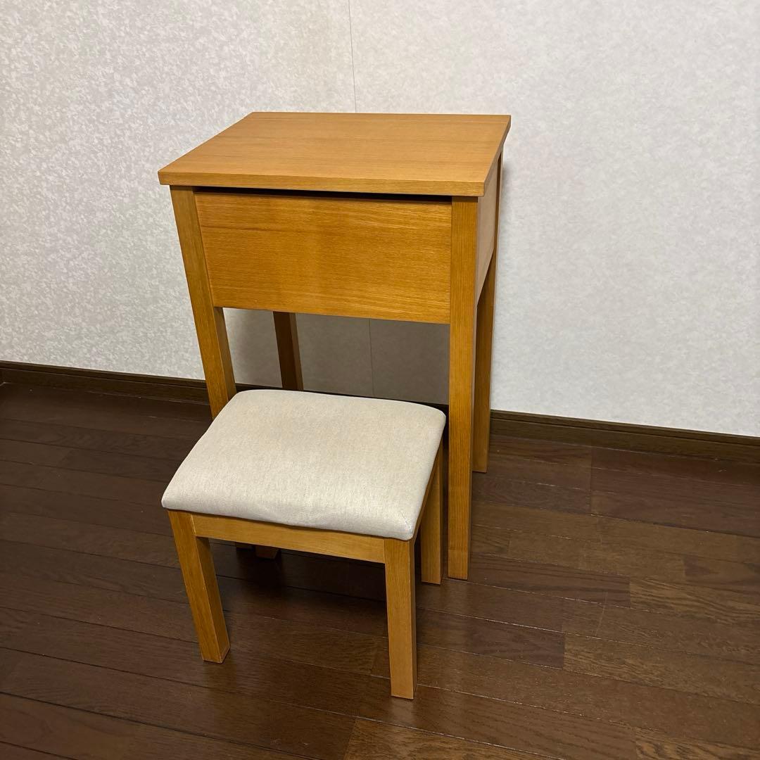 【美品】無印良品 ドレッサー スツール セット