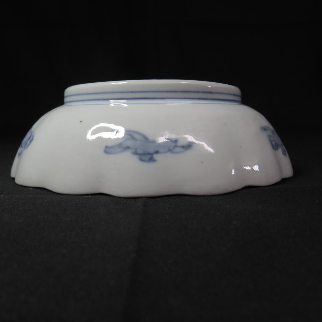 なます皿 3枚 梅図 江戸時代 蛇の目高台 古伊万里 高台欠け