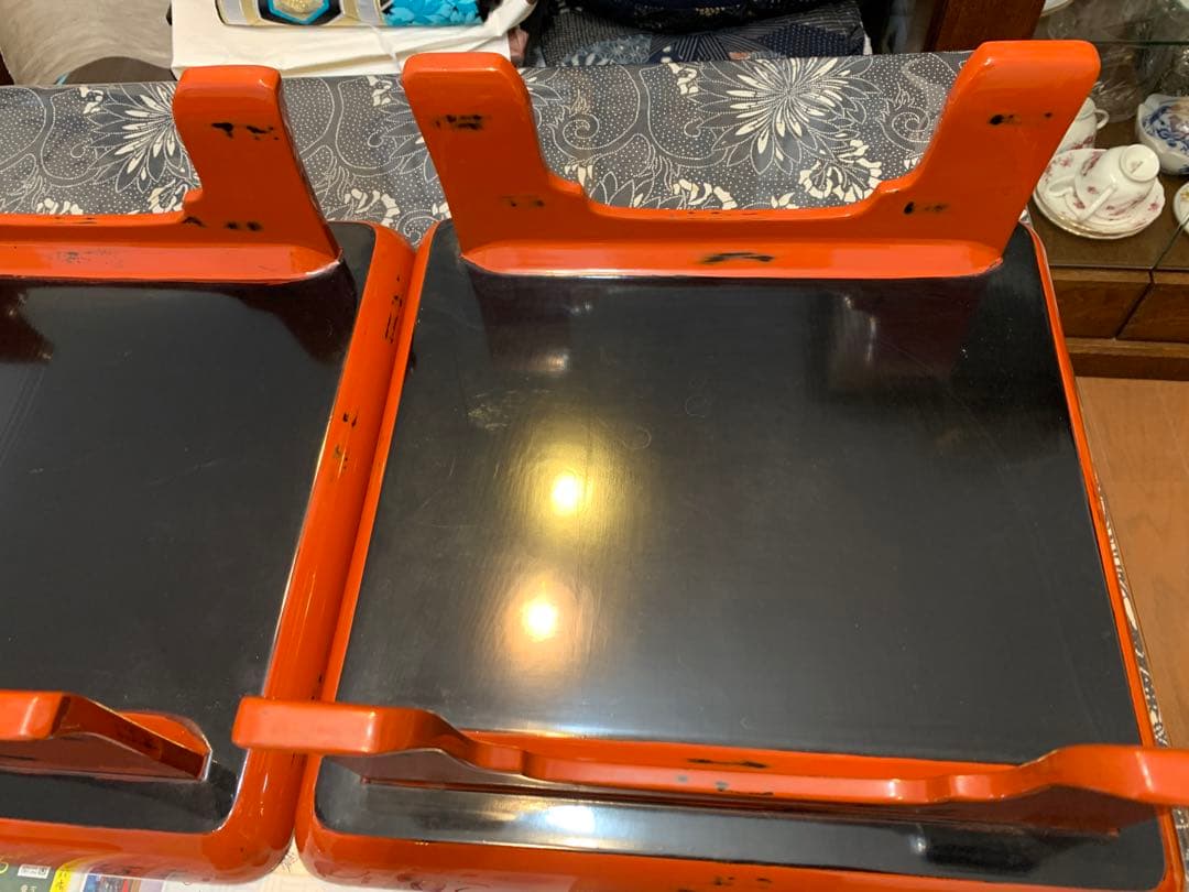 輪島塗　根来　御膳　足付膳　会席膳　５客　膳