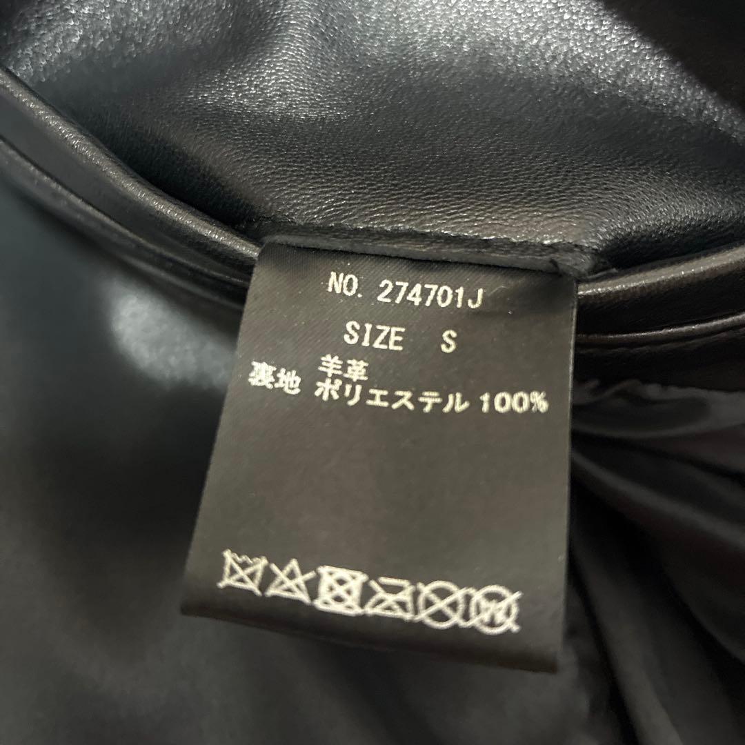 極美品　ジャックローズ　シングルライダースジャケット　ラムレザー　S