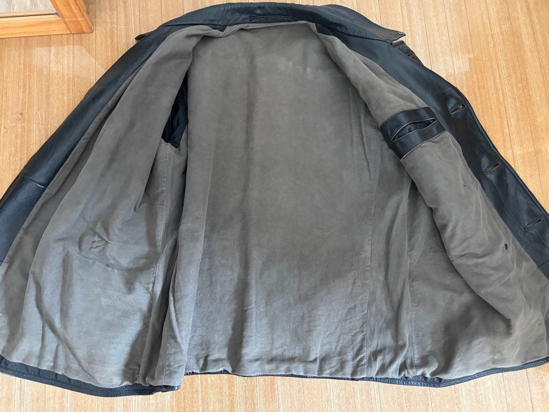 コルビジェジャケット　50〜60Sレザー ダブルブレスト　ユーロビンテージ　黒