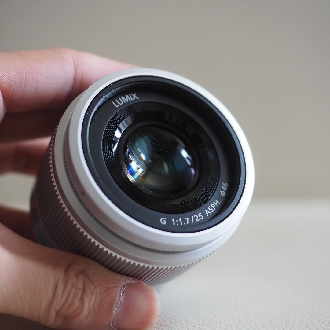 訳ありLUMIX G 25mm / F1.7 ASPH. H-H025シルバー
