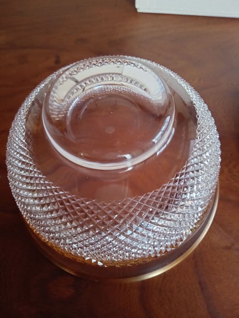 カガミクリスタル　江戸切子　蓋物　菓子器　キャンディポット　箱付き