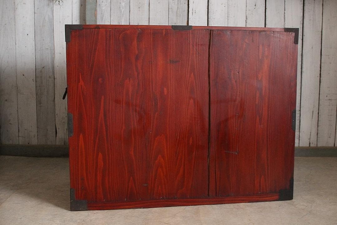 丸金具　時代庄内箪笥 3段　タンス　収納　古家具　古民家　時代家具