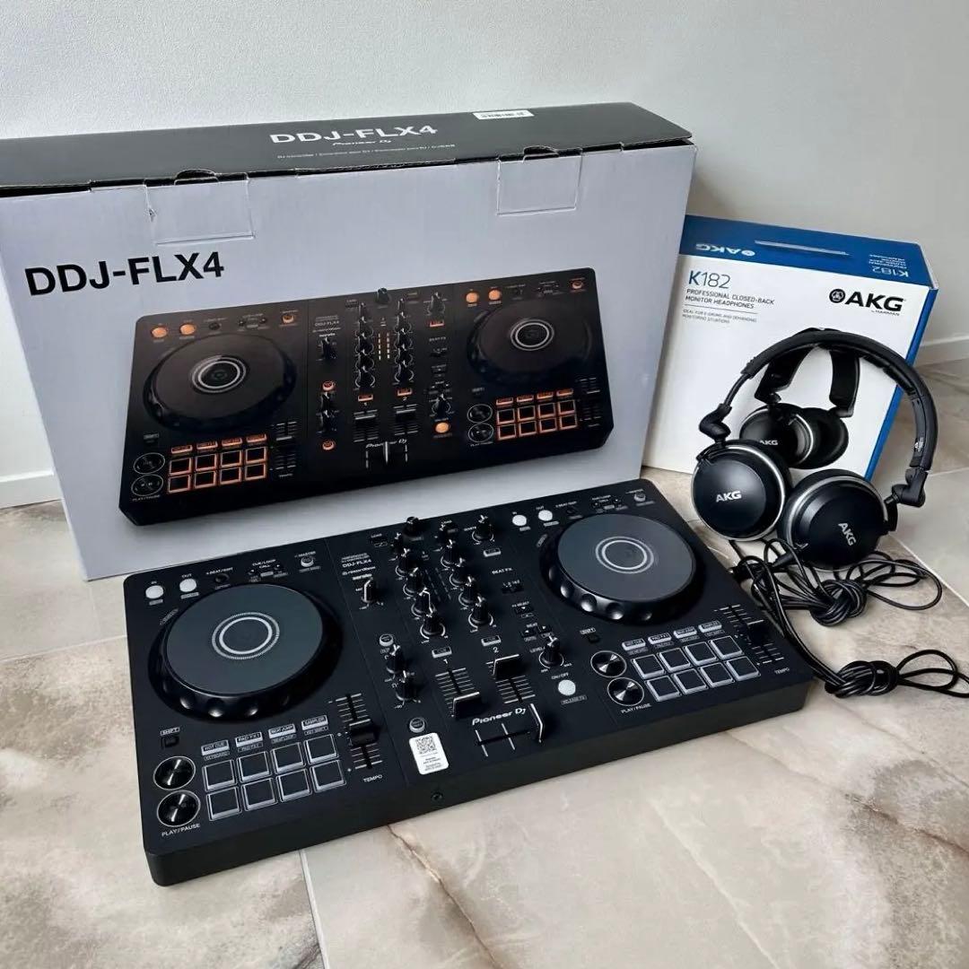 DDJ-FLX4 + AKG K182ヘッドホン セット　極美品