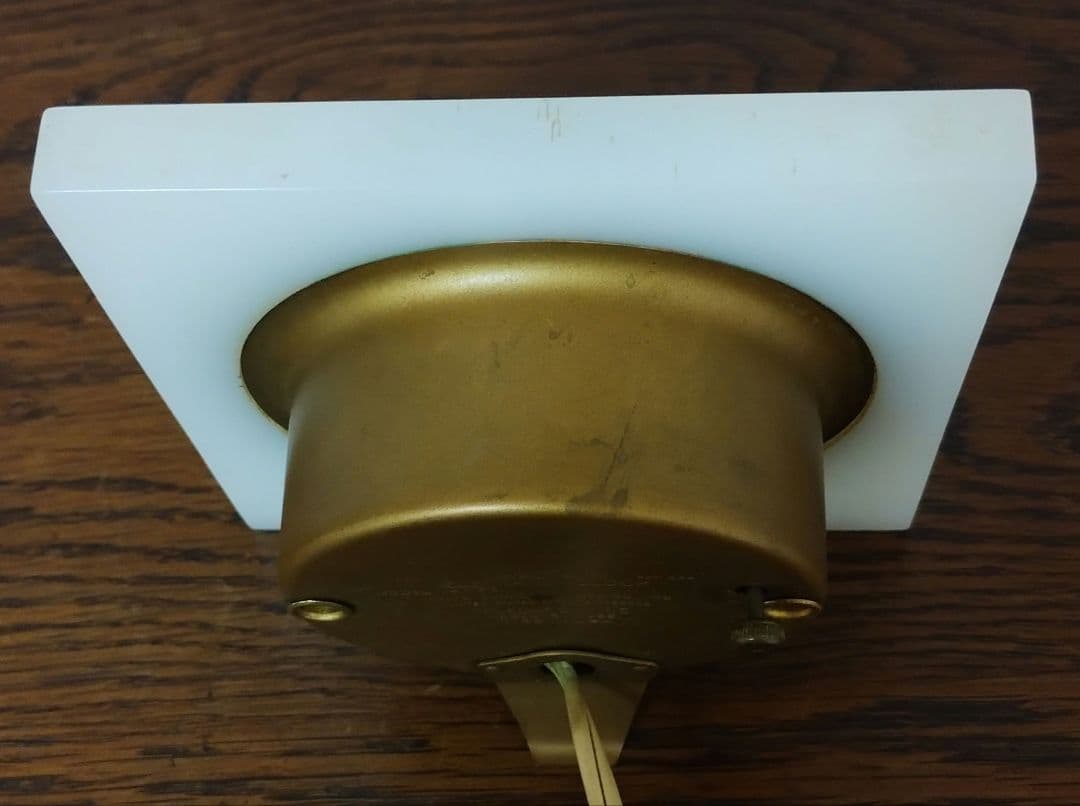 ヴィンテージ テレクロン電気時計 ホワイトオニキス大理石 アール・デコ様式