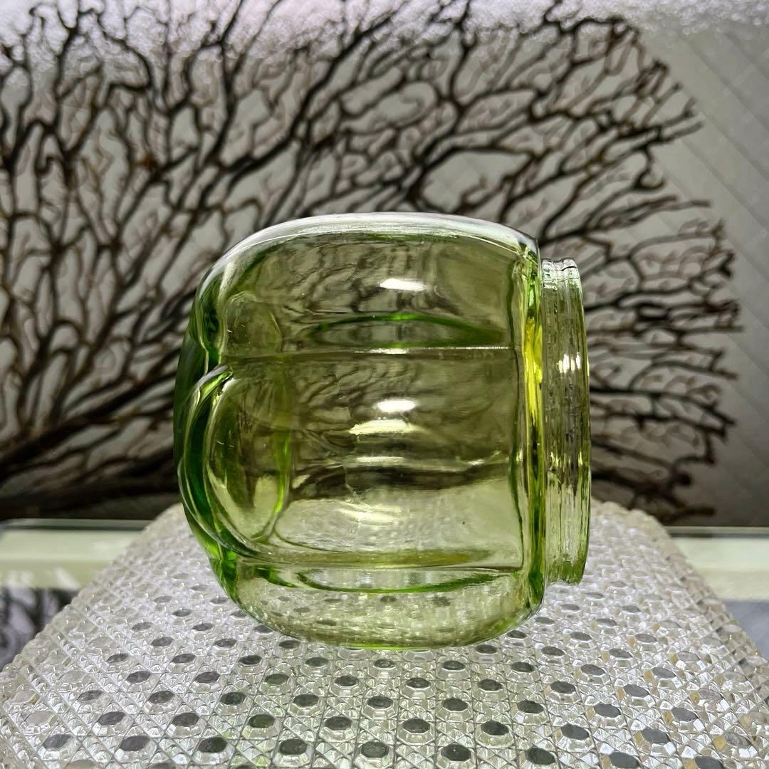 骨董　時代ガラス　希少　南京型　小振り　飴屋瓶　キャンディポット 小物入れ