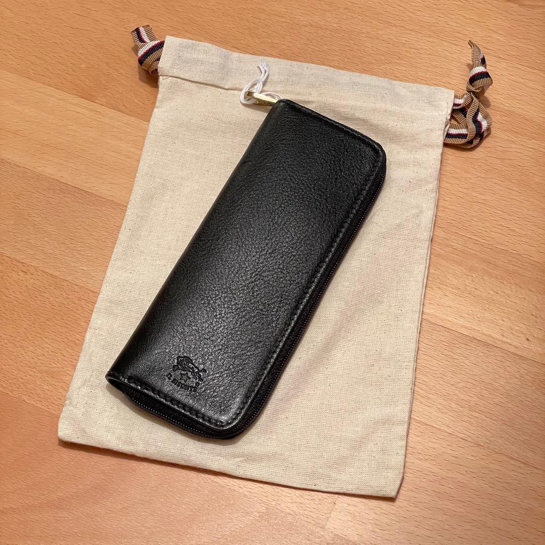 イルビゾンテ　レザーペンケース　黒