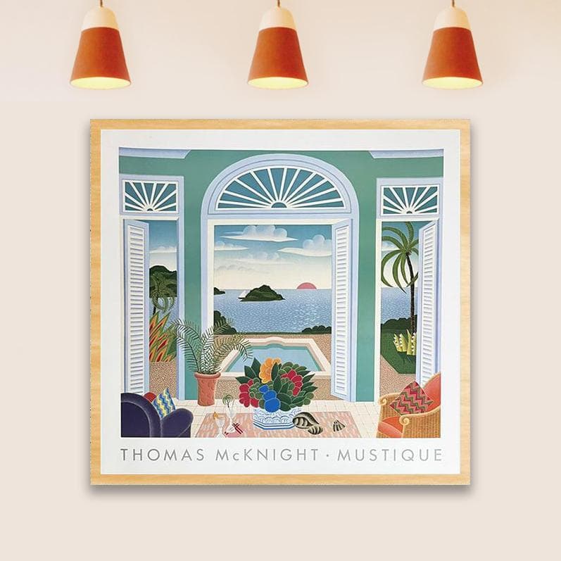 額装済/Mustique/トーマス マックナイト/ポスター/インテリア/アート
