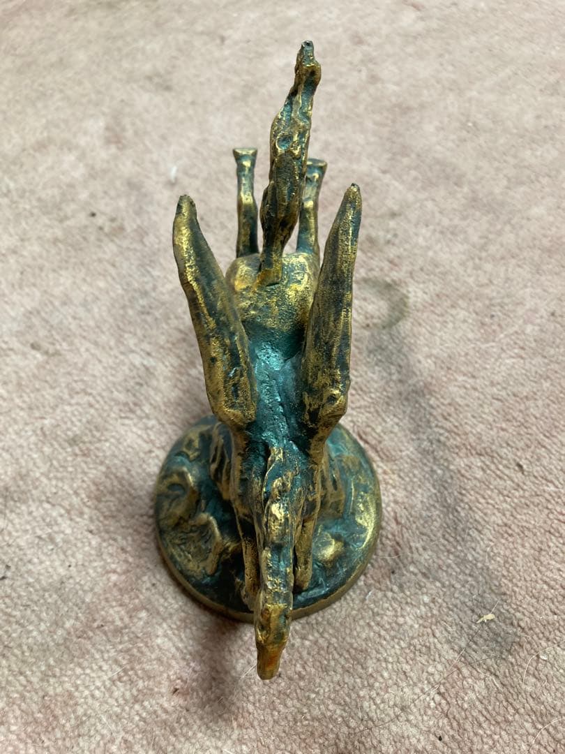 ぽ*れ様 北村西望 彫刻 西望作 銅製 馬　ペガサス　骨董品 美術品　オブジェ置