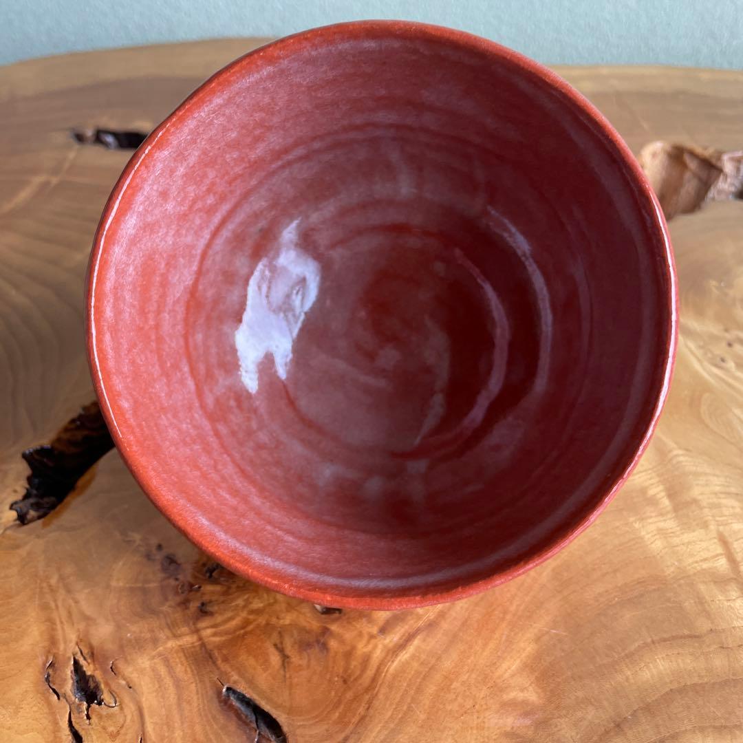 紀州焼 寒川栖豊作 葵窯 曙 抹茶碗 茶道具 共箱