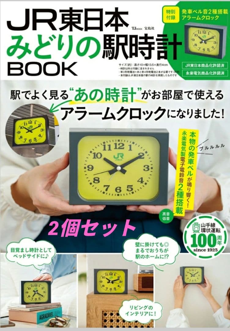 JR東日本 みどりの駅時計 アラームクロック　2個セット新品未開封