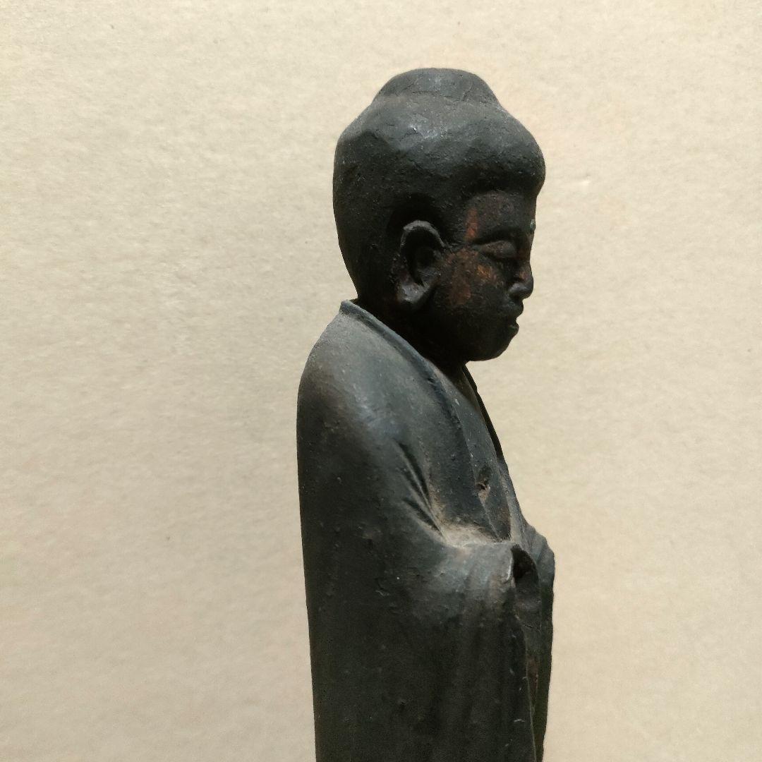 木彫如来像　時代物asianantique　祈り　癒し　骨董アンティーク　箱無し