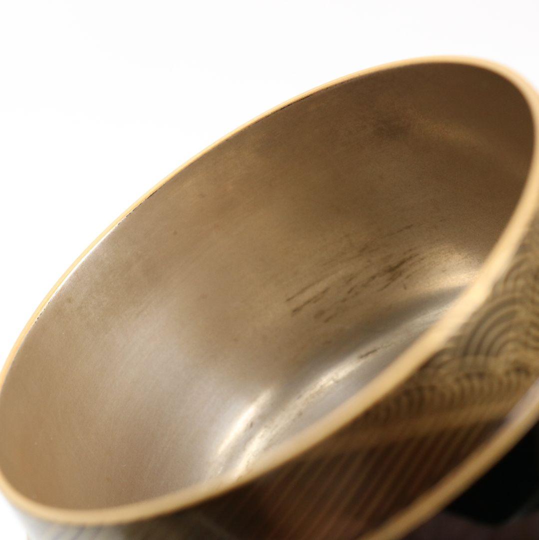 田崎昭一郎作 輪島塗 櫛千鳥蒔絵 平棗 内銀溜 村上宗信書付　rM787　N4