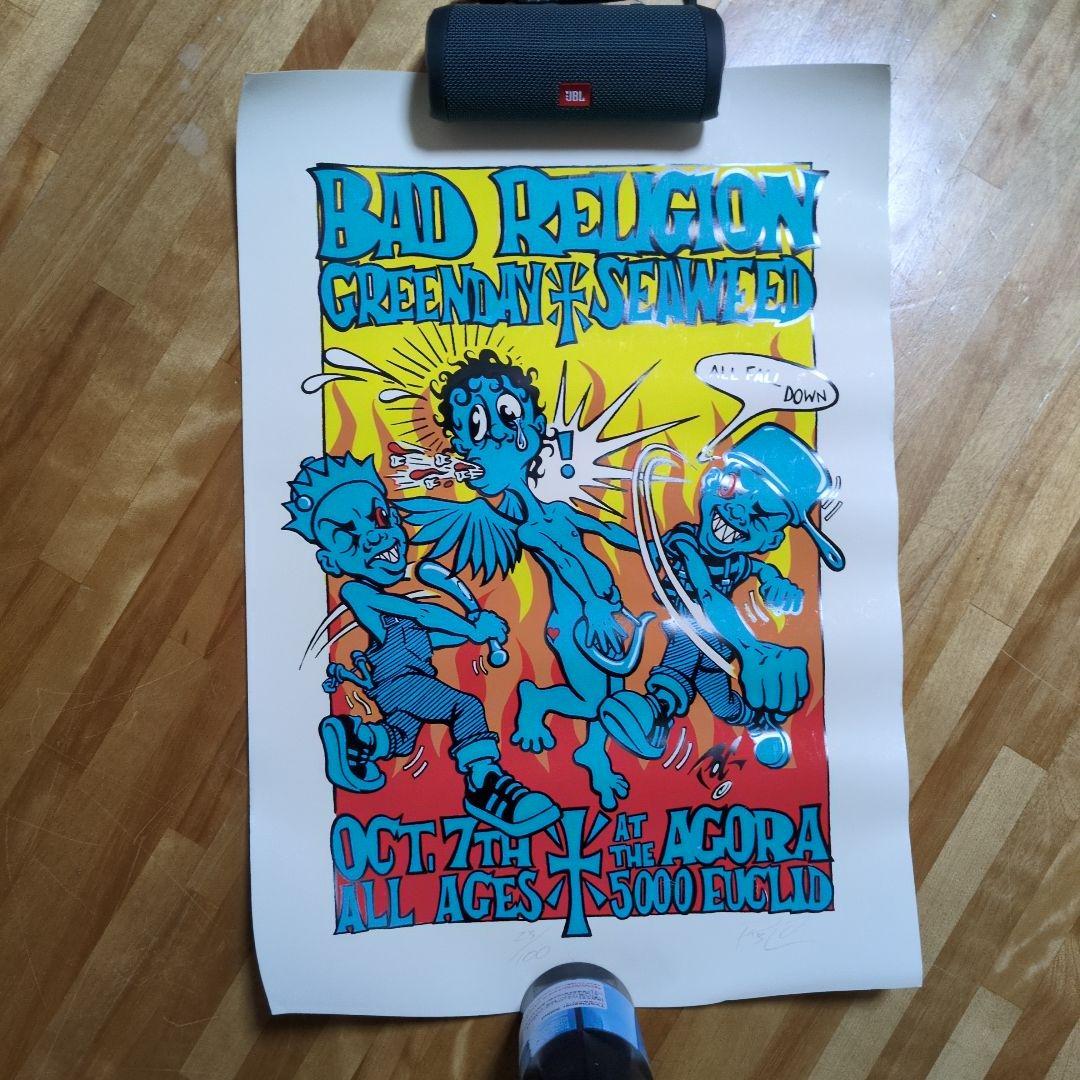 希少　bad religion greenday　シルクスクリーン　ポスター