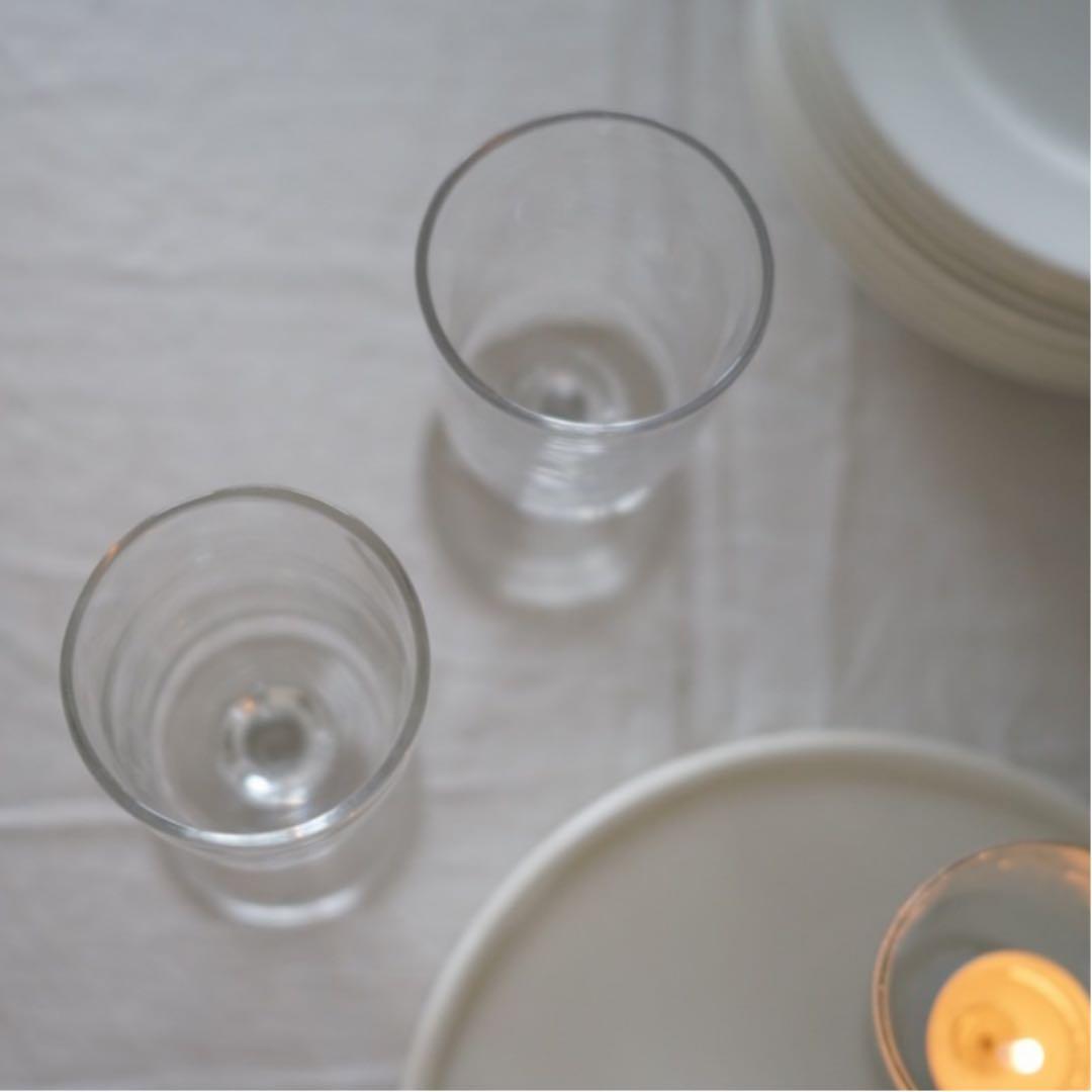 フランスアンティーク 吹きガラスのワイングラス1客