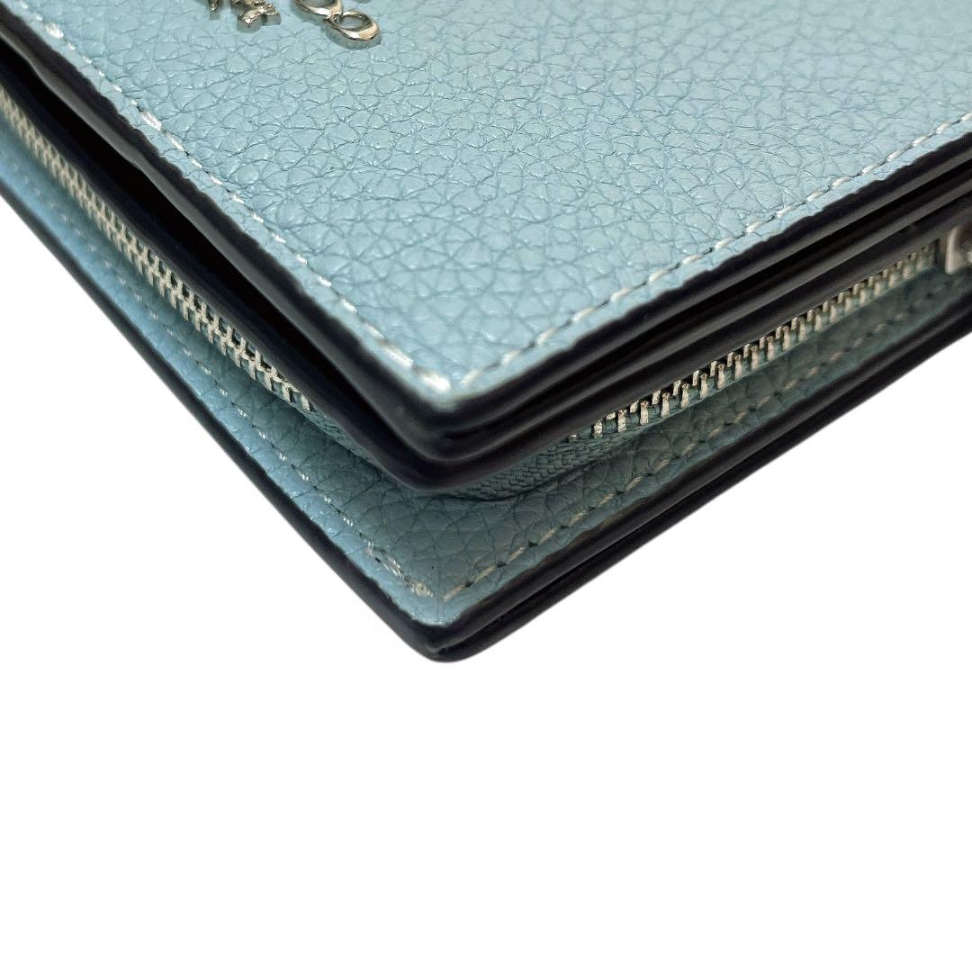 【完売カラー★未使用】COACH 2つ折り財布 スナップウォレット ライトブルー