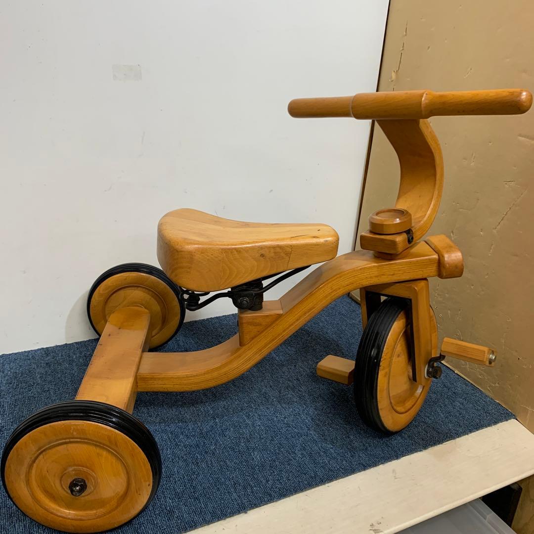 希少 木製 柏木工 KASHIWA幼児用 乗用玩具 三輪車 トライク