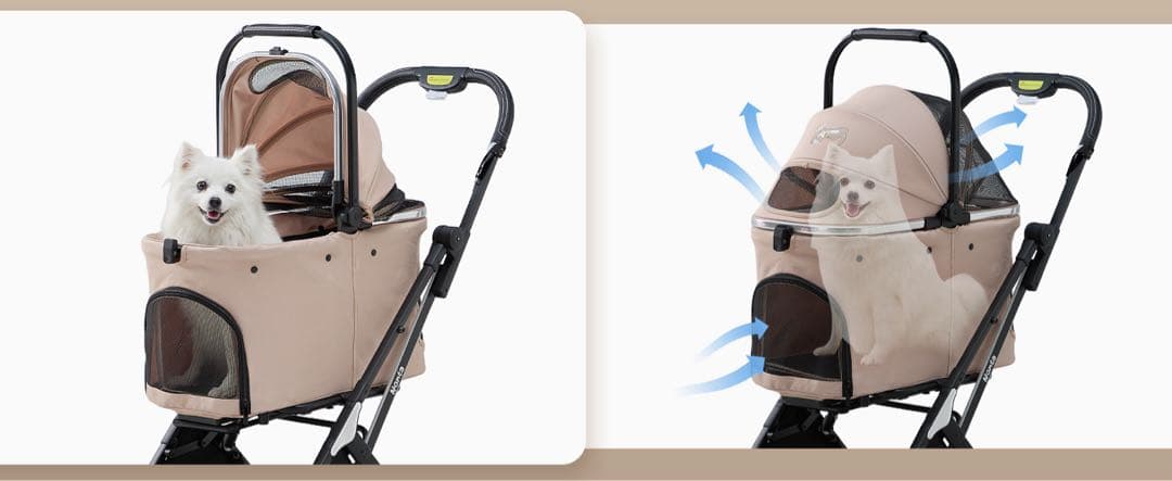 自立型 ペットカート 折りたたみ 分離式 犬猫兼用