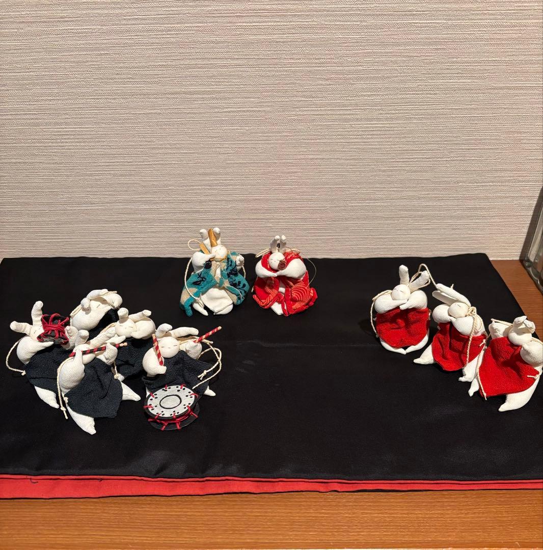 うさぎの雛人形　10体　ちりめん製　美品