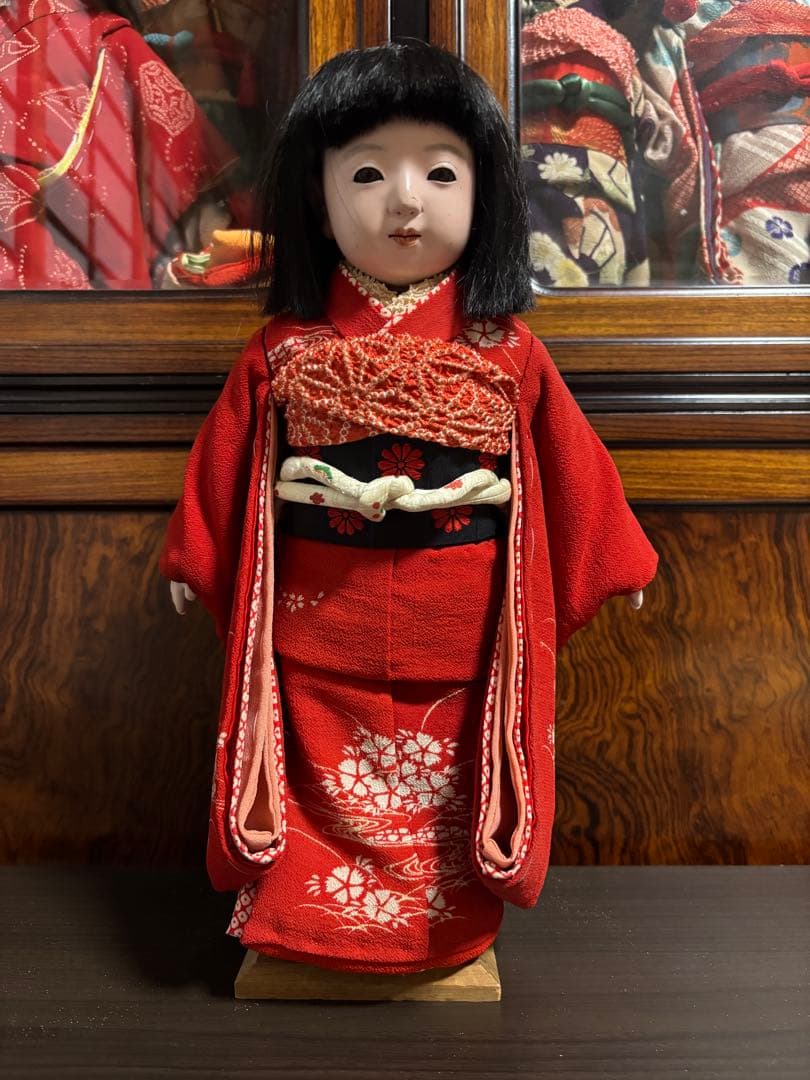 h*t様 市松人形 赤い着物