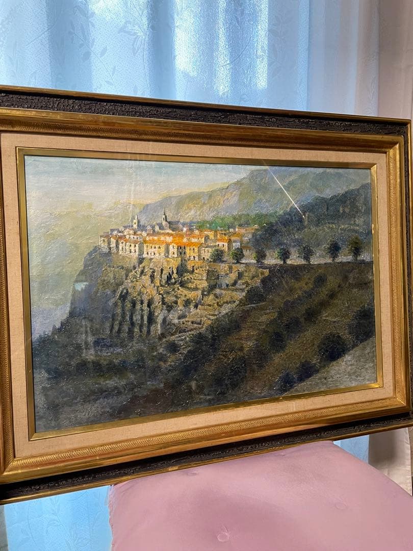 水野一作　ミハス【アンダルシア】　油絵