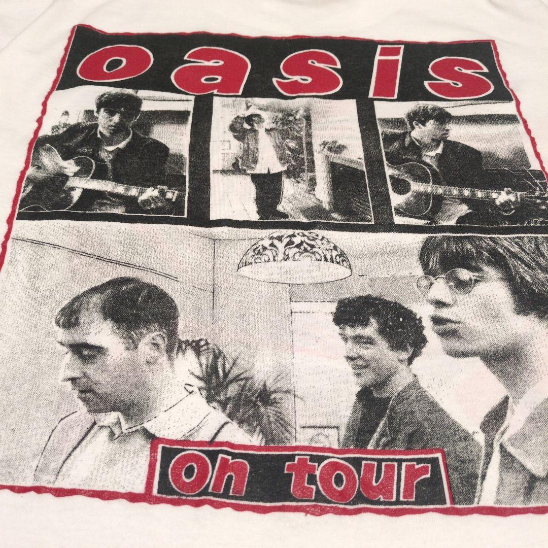 oasis オアシス ユニオンジャックロゴTシャツ 両面プリント ホワイト XL