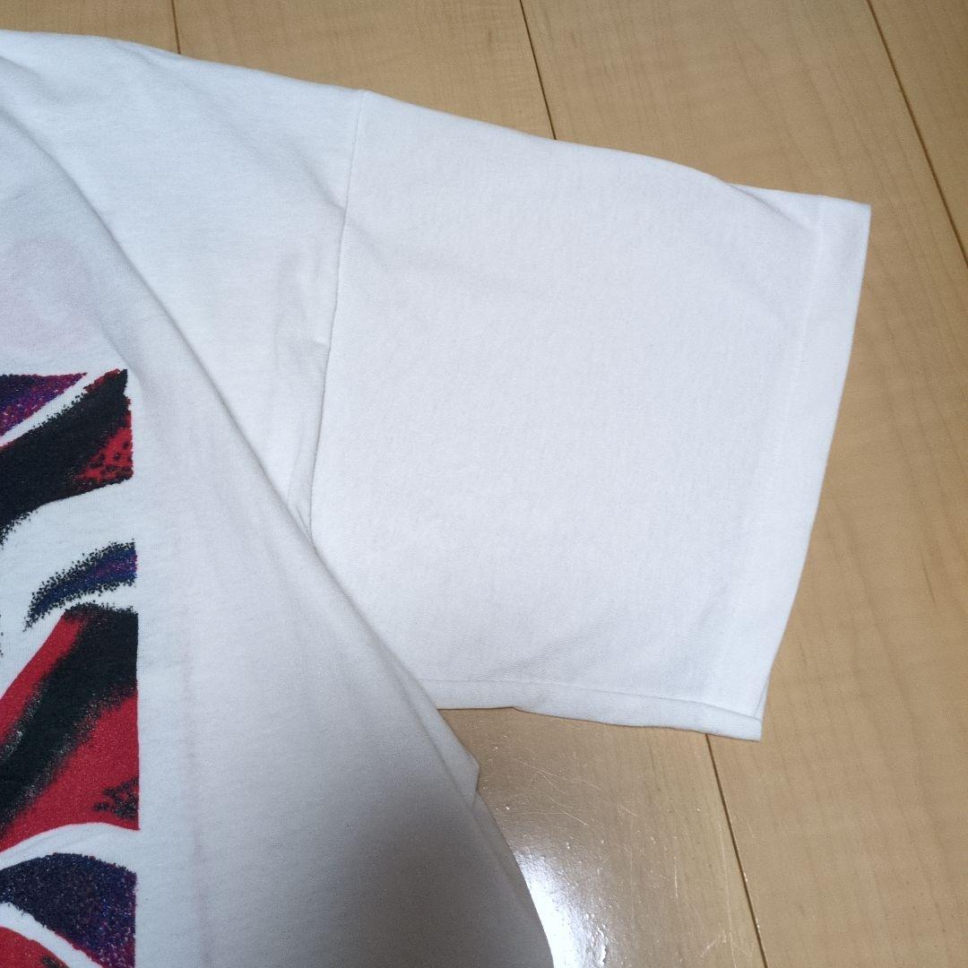 oasis オアシス ユニオンジャックロゴTシャツ 両面プリント ホワイト XL