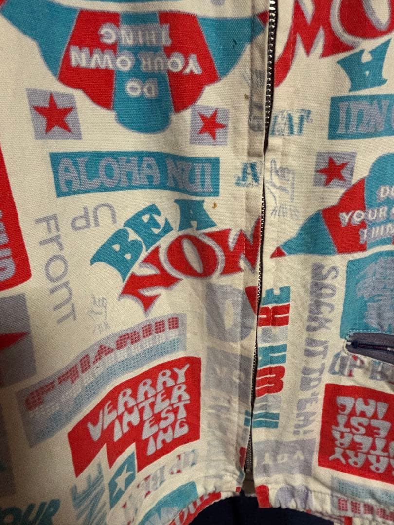 ビンテージ60sSIRJAC総柄ジャケット古着モンスターpopサーフbud