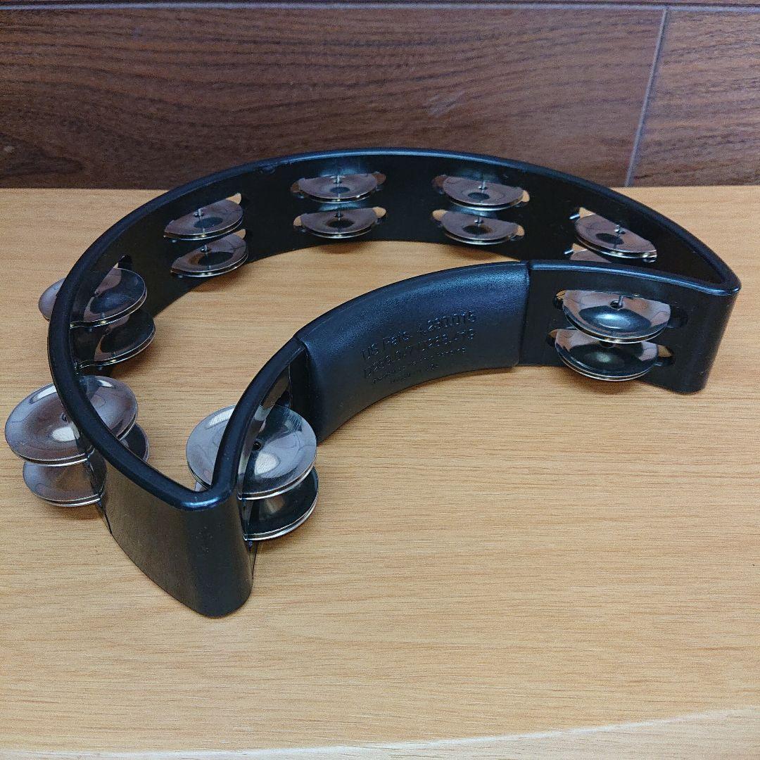 RhythmTech リズムテック RT1010 ニッケル2連タンバリン黒 楽器