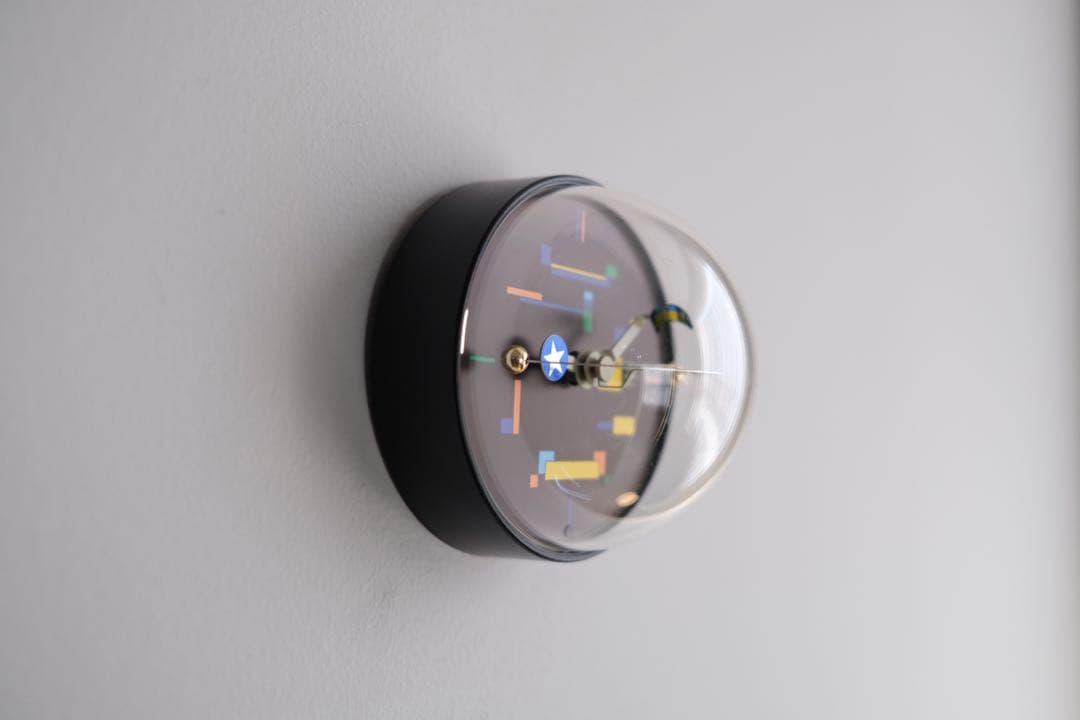 希少当時物ポストモダンスペースエイジ置時計掛時計ツインバード