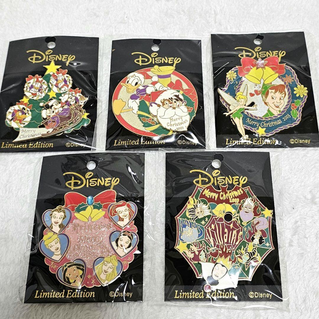 Disney キャラクター クリスマス 限定ピンバッジ