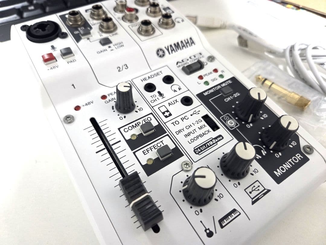 【フォン変換アダプタ付き！】YAMAHA AG03 オーディオインターフェイス