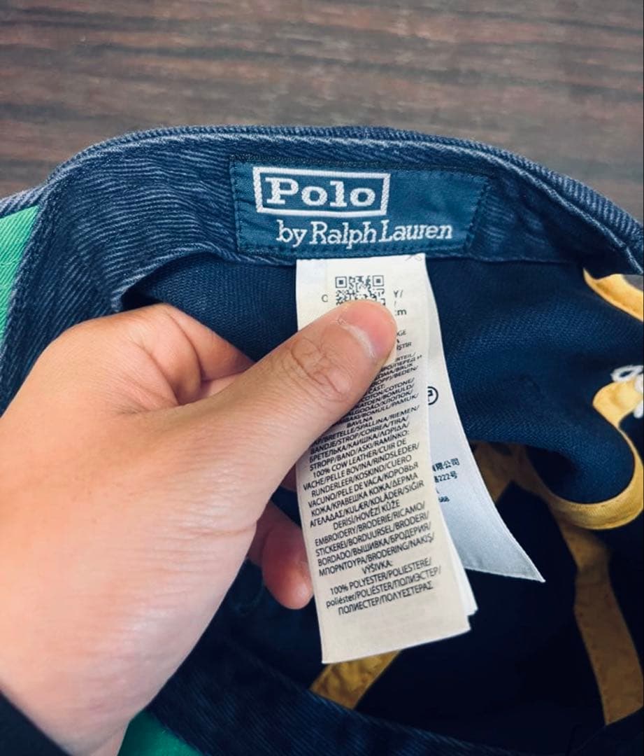 Ralph ネイビー 刺繍ロゴ ベースボールキャップ