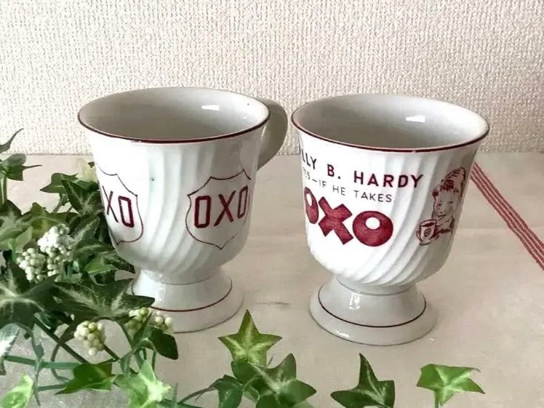 レア　イギリス　アンティーク　OXO コーヒーカップ　セット