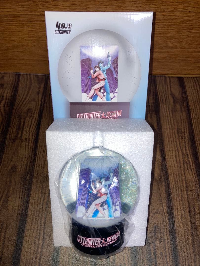 シティーハンター　キービジュアル B2ポスター　大原画展 非売品特典スノードーム