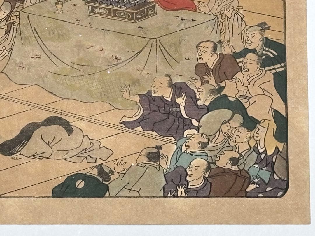 歌川国芳画「身延山七面神示現高祖御一代略図」日蓮 復刻浮世絵 木版刷り 木版画