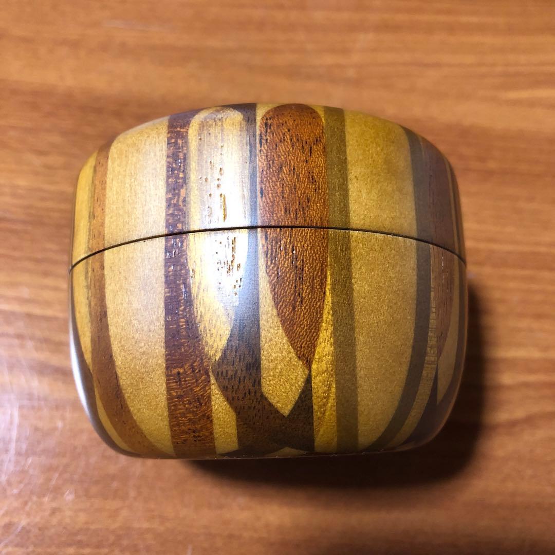 寄木細工 箱根細工 棗 なつめ 無垢 ボンボニエール 合子 茶道具 小物入れ
