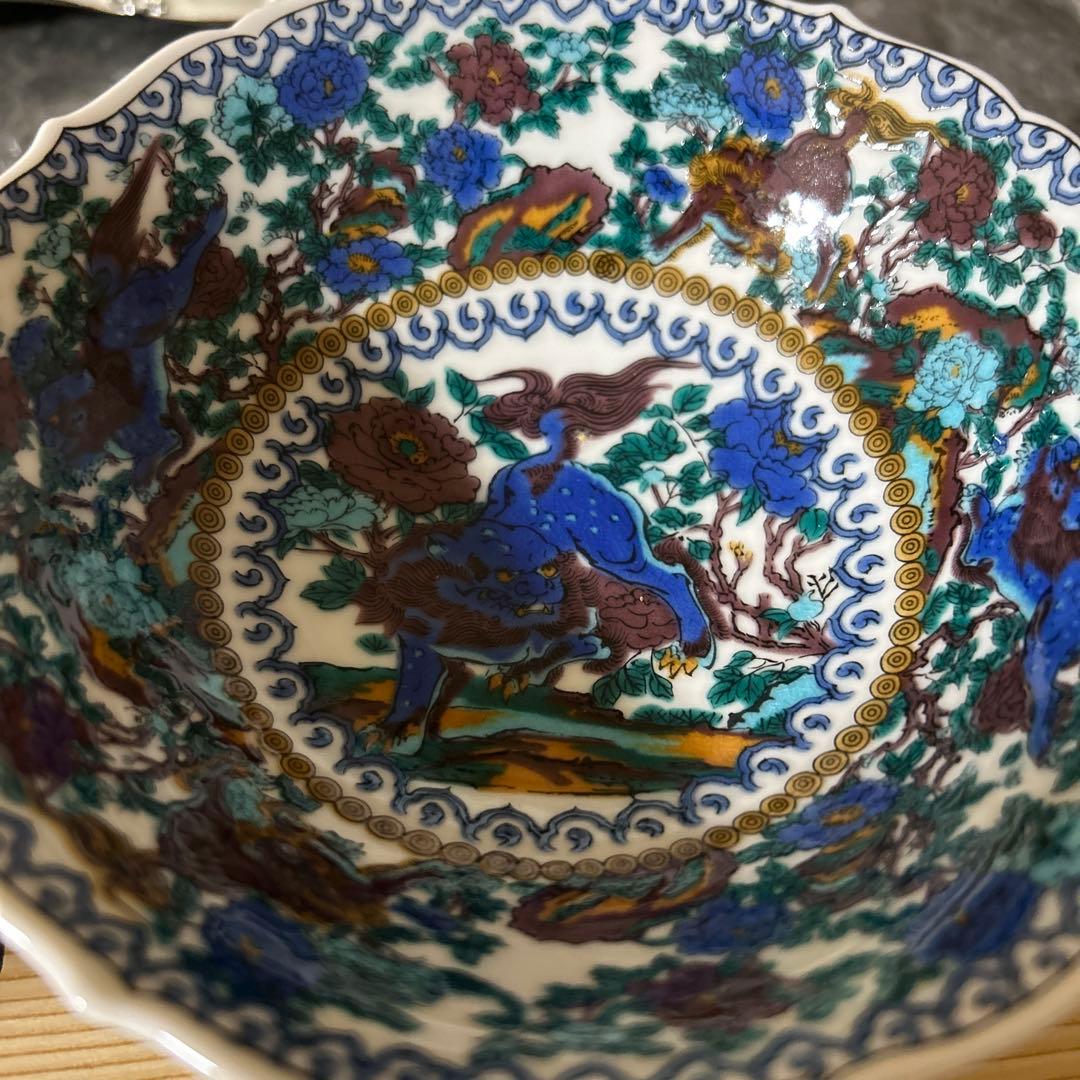 新品未使用　九谷焼　暁堂　ペア中鉢