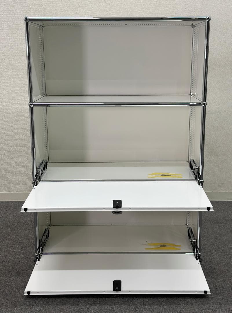 USMハラー■キャビネット　1列3段　白　2種類の鍵つき　パーソナルロッカー