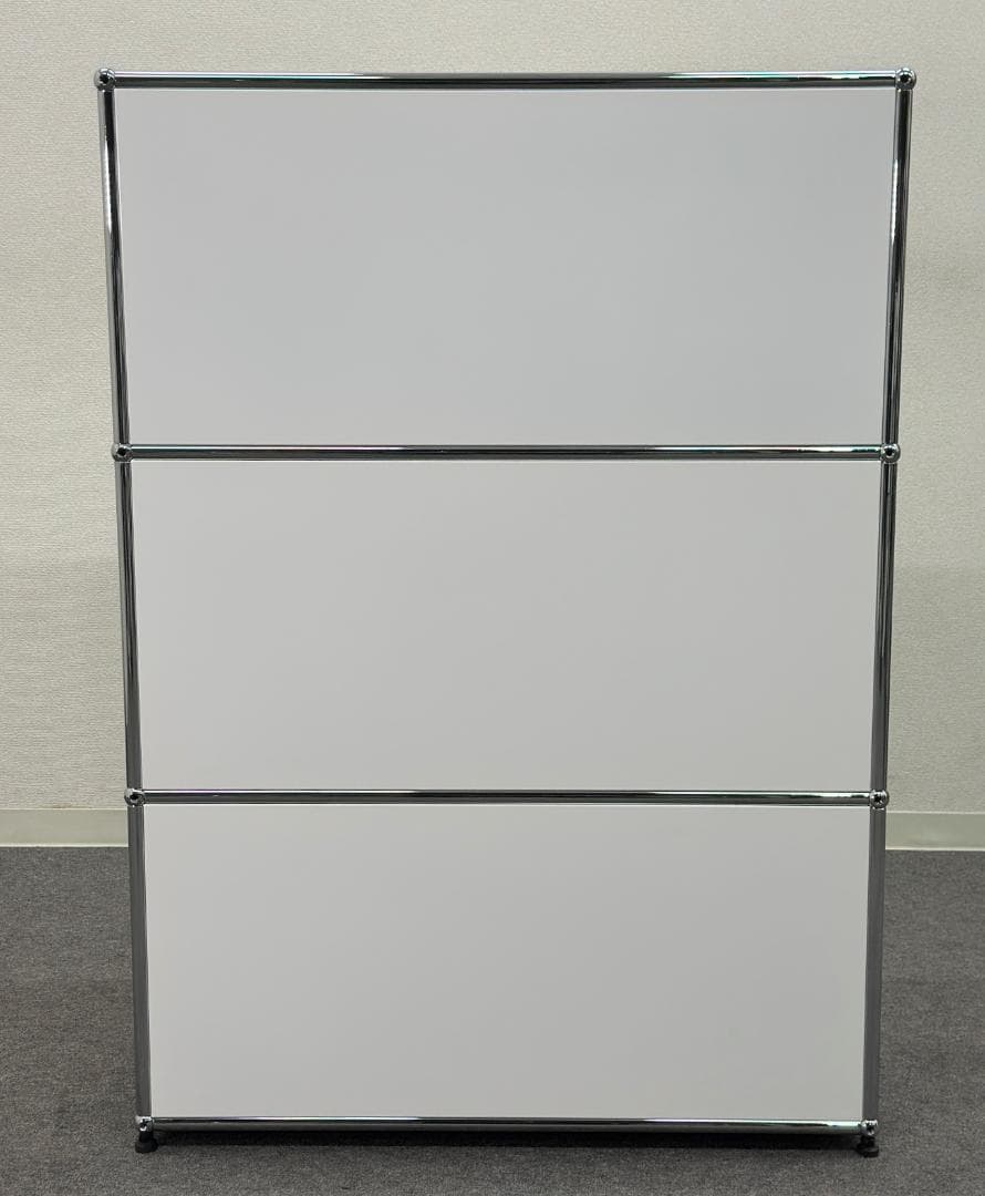 USMハラー■キャビネット　1列3段　白　2種類の鍵つき　パーソナルロッカー