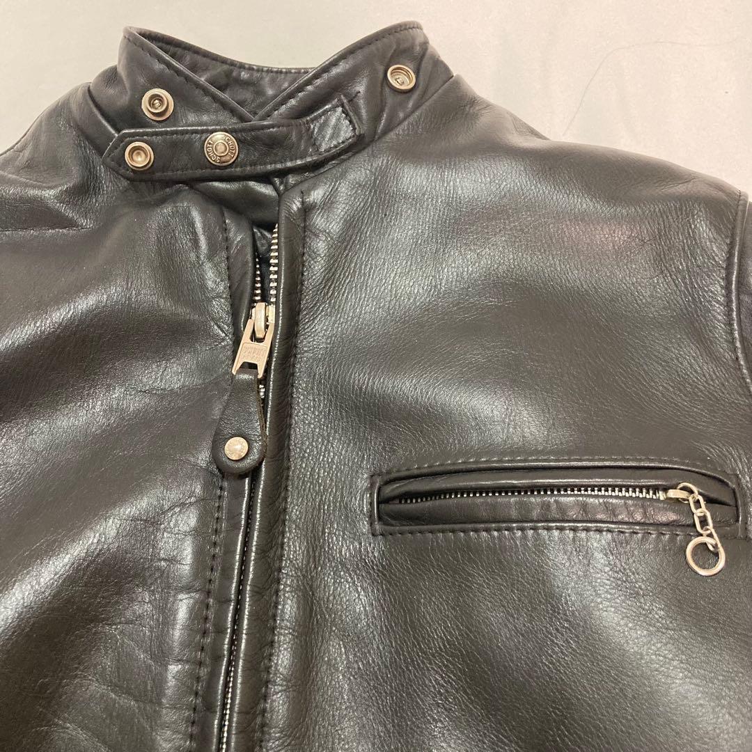 Schott ライダースジャケット　シングル　641 サイズ36 ボアライナー付