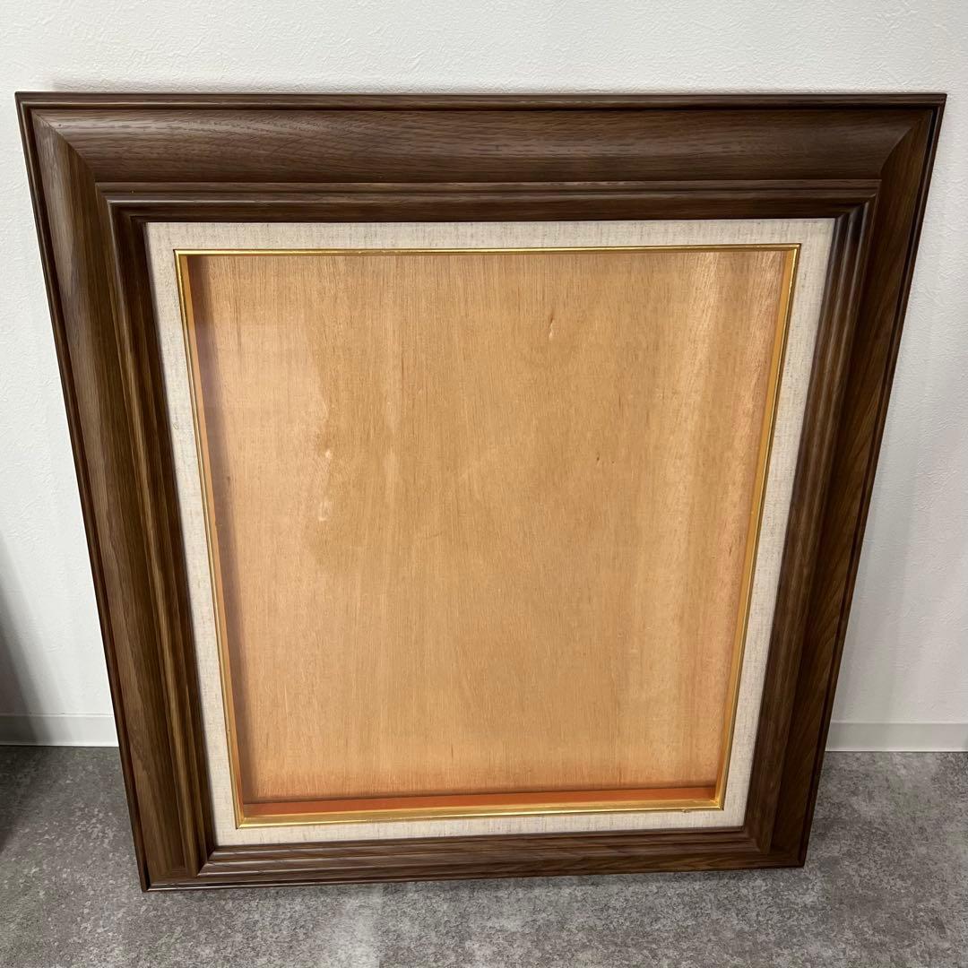 新品未使用 ダークブラウン 油彩額縁 木製フレーム 8号