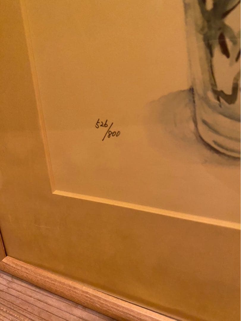 橋本不二子 リトグラフ ブーケ 薔薇 額縁 インテリアp