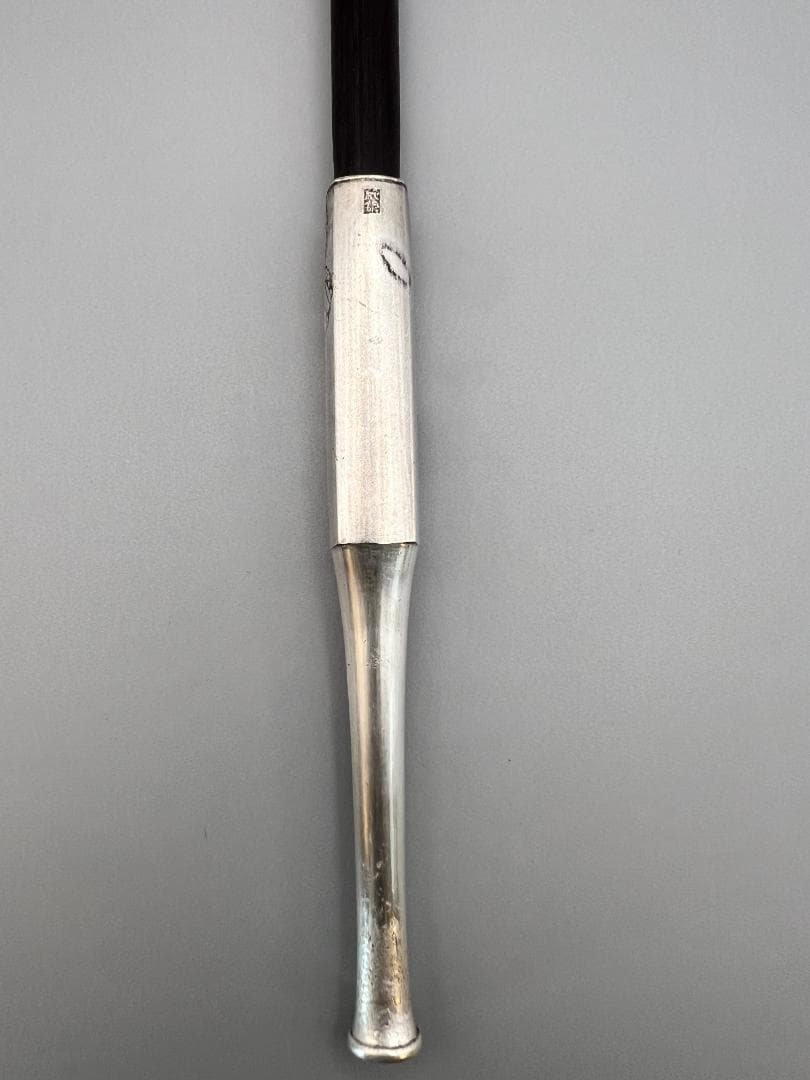 【海】レア　銀煙管　キセル　純銀刻印　手彫　銀細工　アンティーク　重量約87g