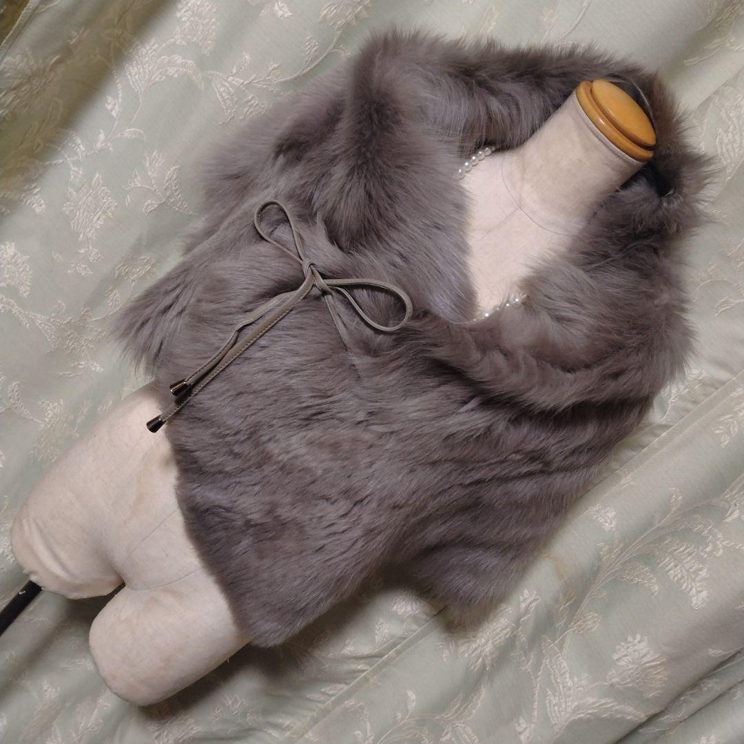 ムートンマフラー✩ショール✩ムートン✩柔らか✩ラムレザー✩留め具はコードです