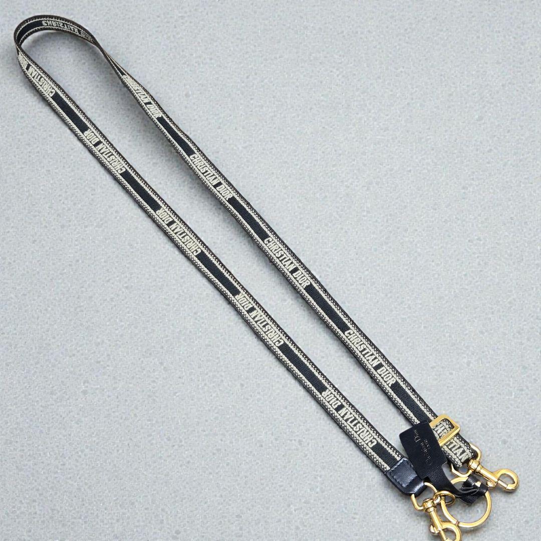 ディオール マイクロ ショルダー ストラップ エンブロイダリー キャンバス 黒