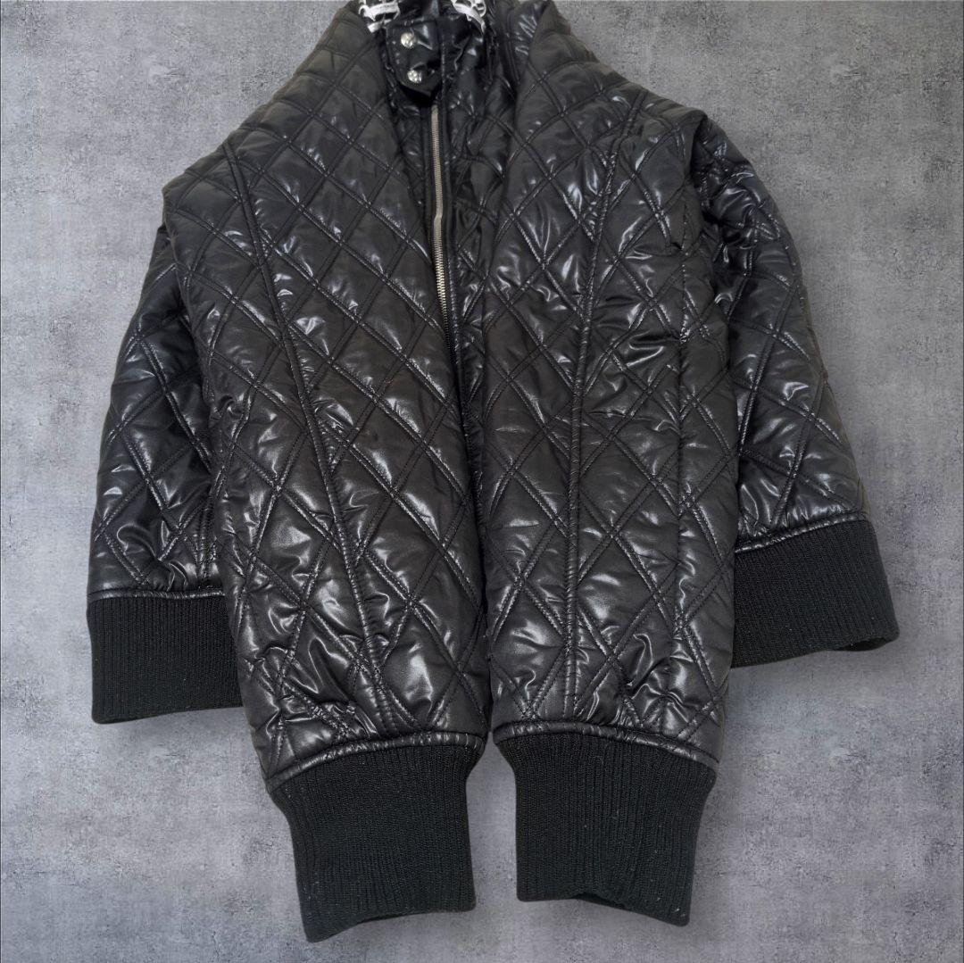 y2k 光沢 キルティング スタンド ブルゾン gimmick 短丈 お兄系